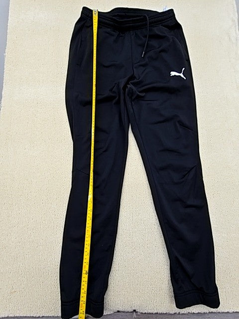 Puma Men's Black Track Pants M Elastic Waist Drawstring