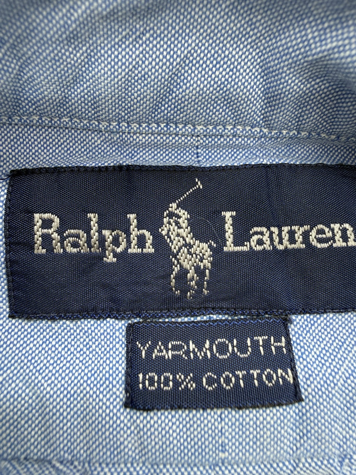 Ralph Lauren Men Light Blue Chambray Button-Up 2XL