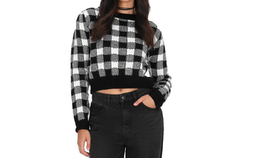 Miso Women'S Black And White Jumper Size 6