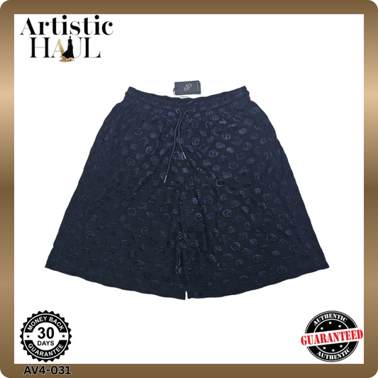Giorgio Armani Men's Black Shorts, Logo, Cotton – Ref 24C15