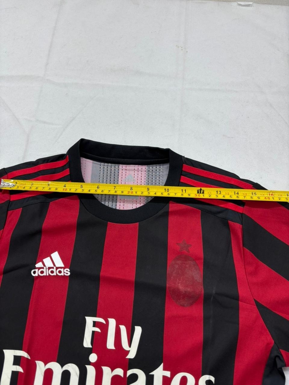 Adidas AC Milan Home Jersey Red Black Striped Fly Emirates Size M Thailand