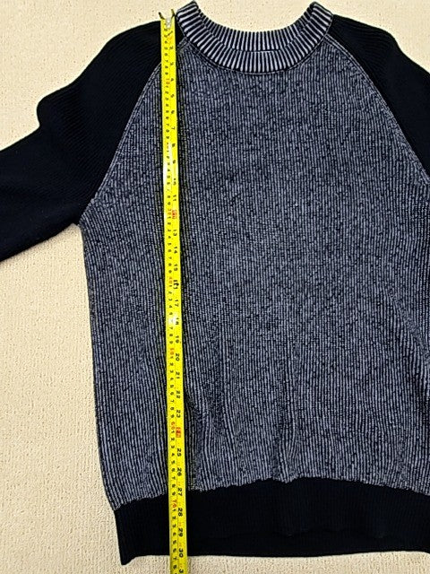 Calvin Klein Wool Blend High Neck Sweater XL Black Ribbed