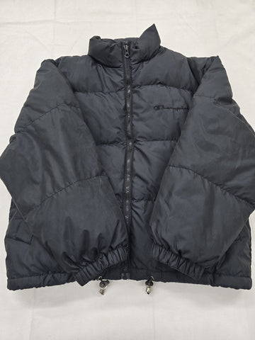 Champion Men's Black Lightweight Puffer Hooded Jacket S Regular