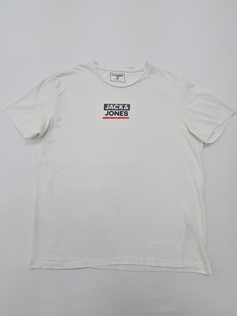 Jack & Jones Men White T-Shirt size XL product image 1