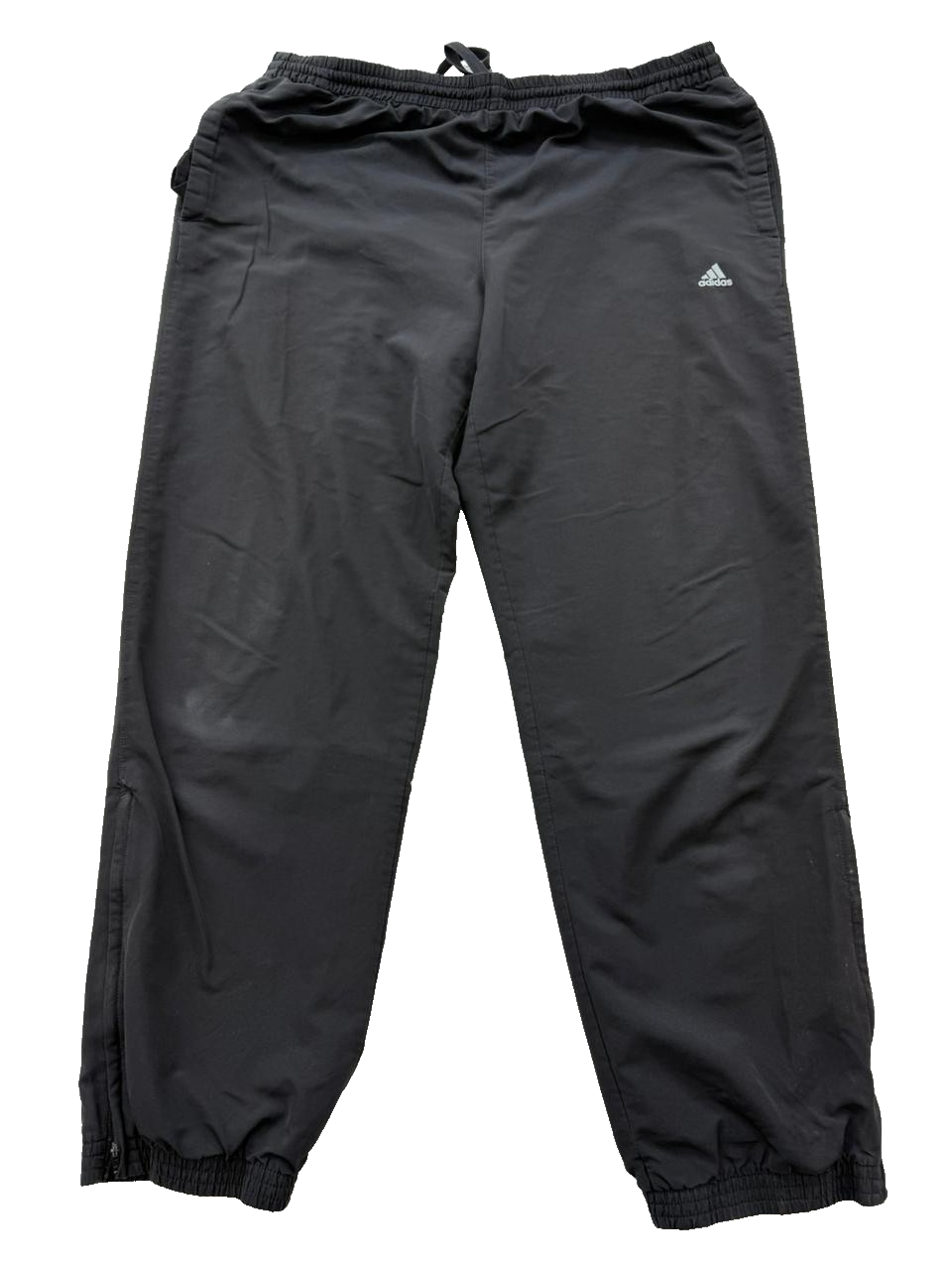 Adidas Men's Black Track Pants XL Climalite Joggers Zip Ankles