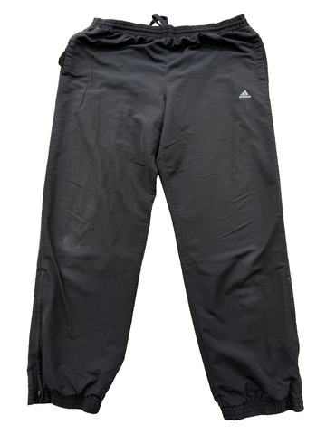 Adidas Men's Black Track Pants XL Climalite Joggers Zip Ankles