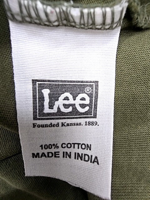 Lee Men's Slim Fit Green L Short Sleeve 100% Cotton Crew Neck T-Shirt