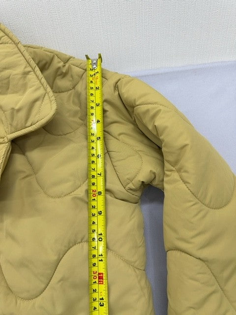Monki Yellow Puffer Jacket Women XS Winter Regular Fit