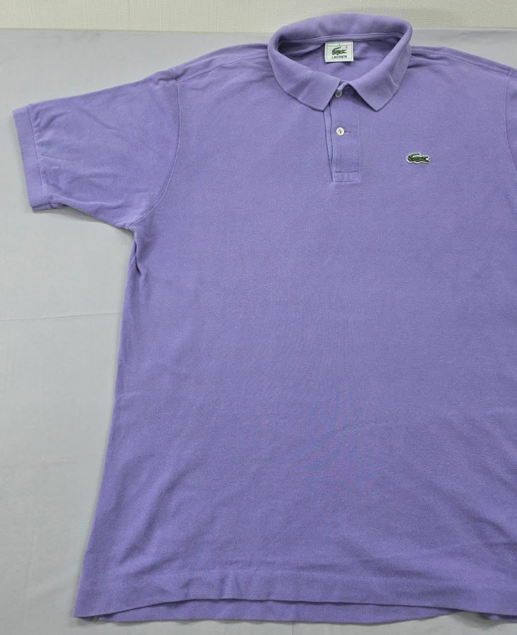Lacoste Men's Purple Polo Shirt Short Sleeve Size L Cotton Pique