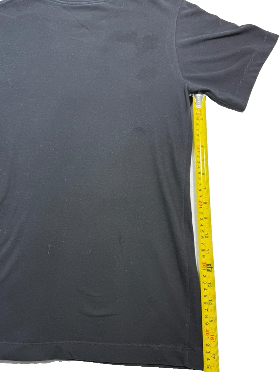 Adidas Men's Black Graphic T-Shirt Grey Abstract Wave Logo Short Sleeve Size XL