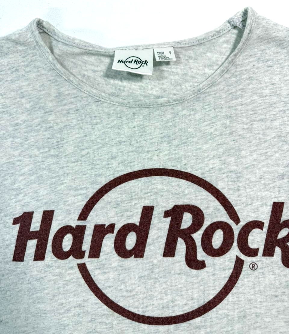 Hard Rock Cafe Unisex Gray Cotton T-Shirt - Size S