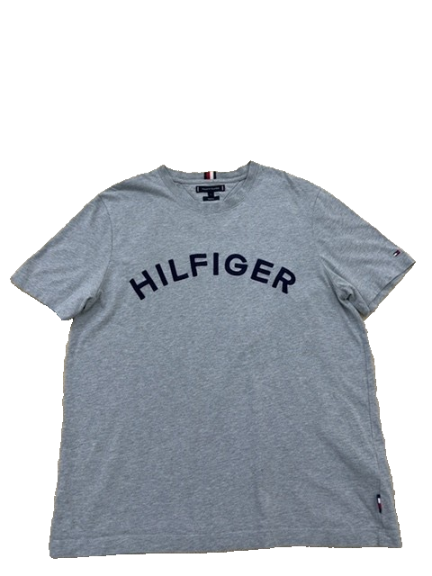 Tommy Hilfiger Men's Light Grey Heather Graphic T-Shirt L New
