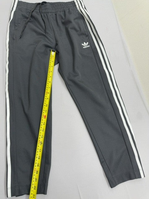 Adidas Originals Grey Track Pants Men M 3-Stripes Polyester
