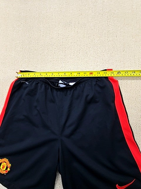 Nike Men's Manchester United Soccer Shorts L Black/Red Dri-FIT