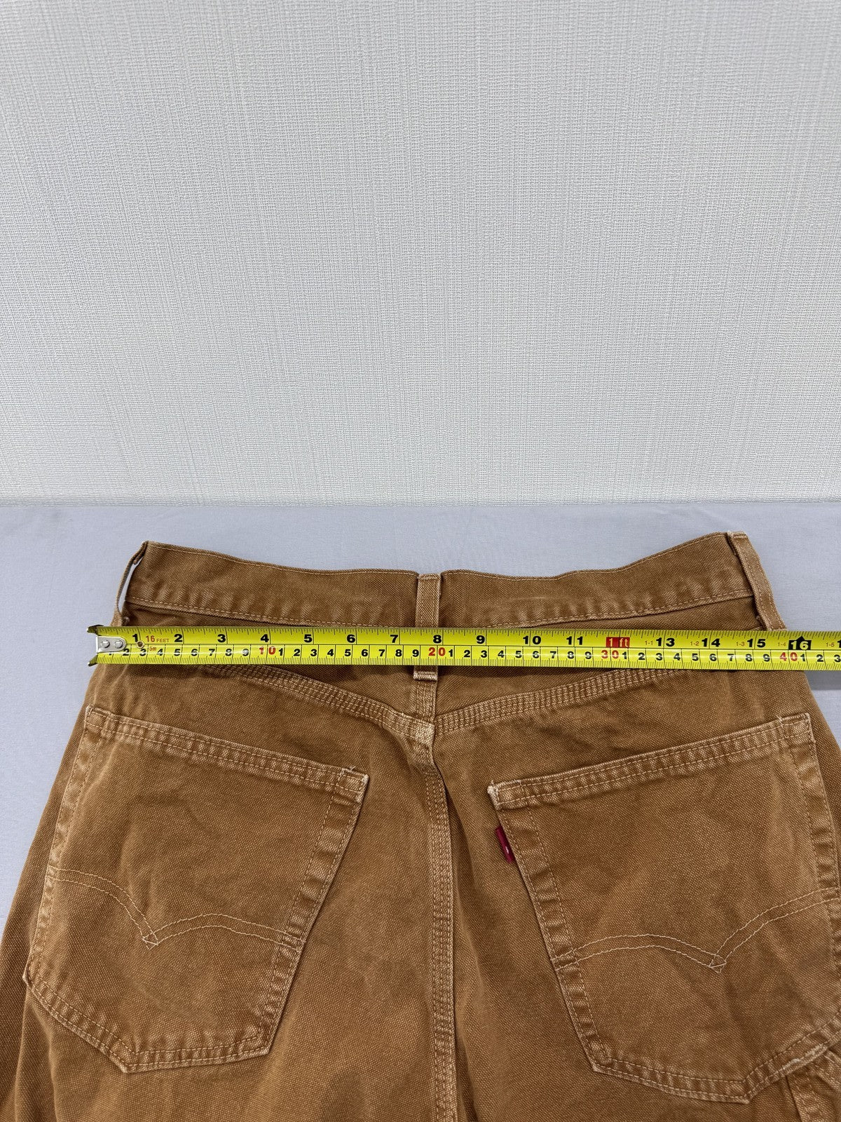 Levi's Men's W32 L32 Brown Carpenter Jeans Button Fly Loose Straight