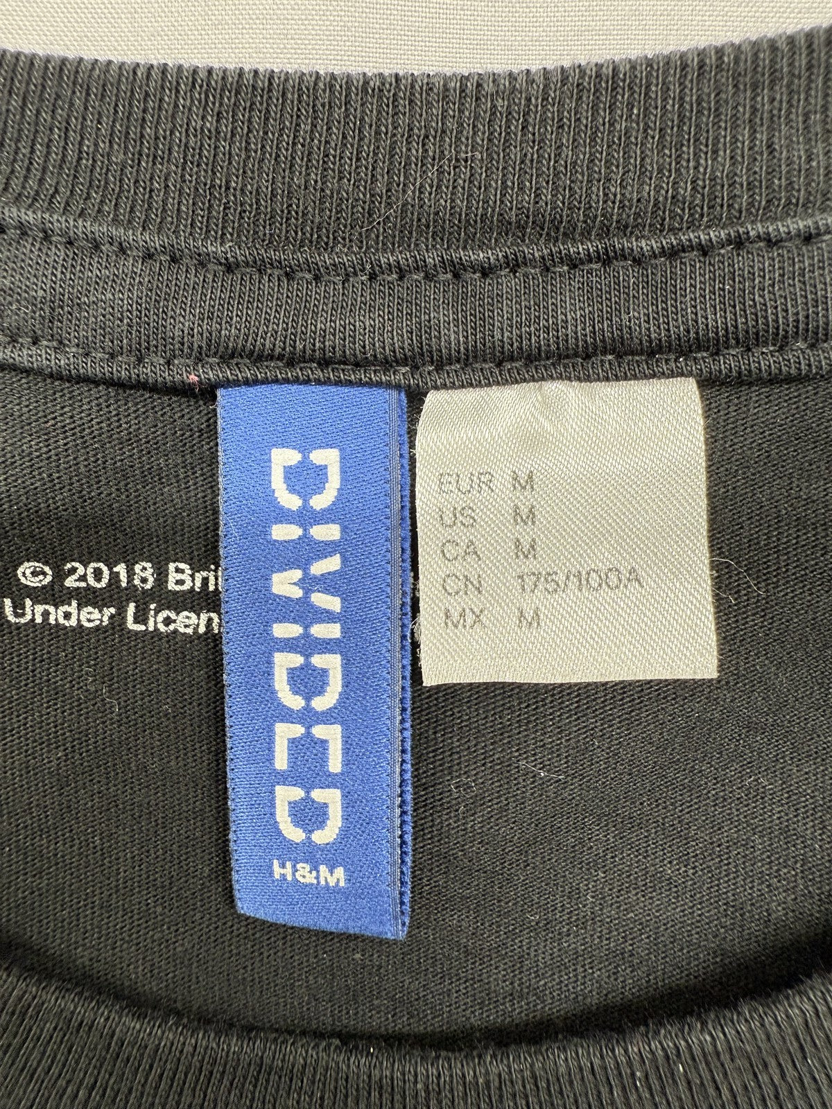 H&M Men Black T-Shirt size M product image 3