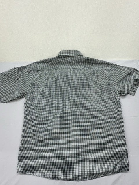 Ralph Lauren Gray Gingham Short Sleeve Button-Down XXL 100% Cotton USA
