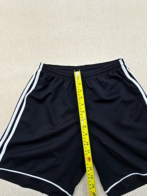 Adidas Men's Black 3 Stripes Shorts Size M Regular Fit Pockets