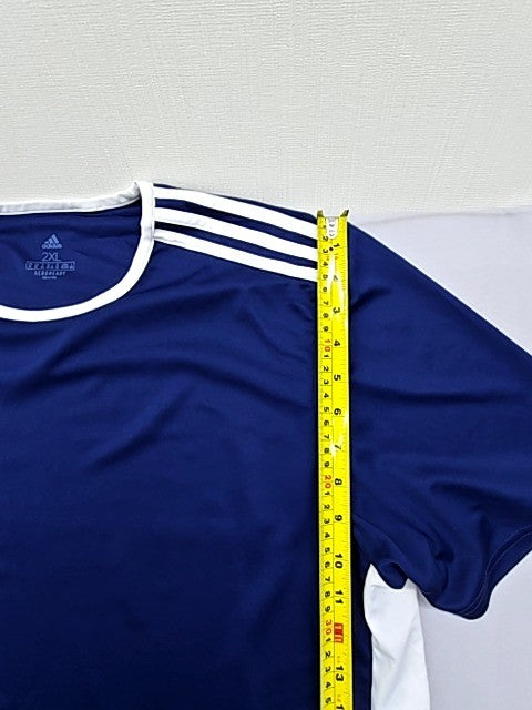 Adidas Men's Navy Stripe Jersey 2XL AeroReady Short Sleeve
