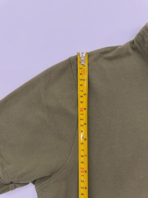 Enrico Coveri Boys Olive Polo Shirt Size M Button Front Logo