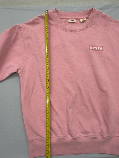 Levi's Pink Crewneck Fleece Sweatshirt XS Women Long Sleeve