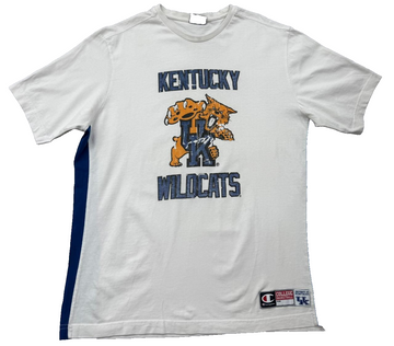 Champion Kentucky Wildcats White L Cotton Crewneck T-Shirt 2019