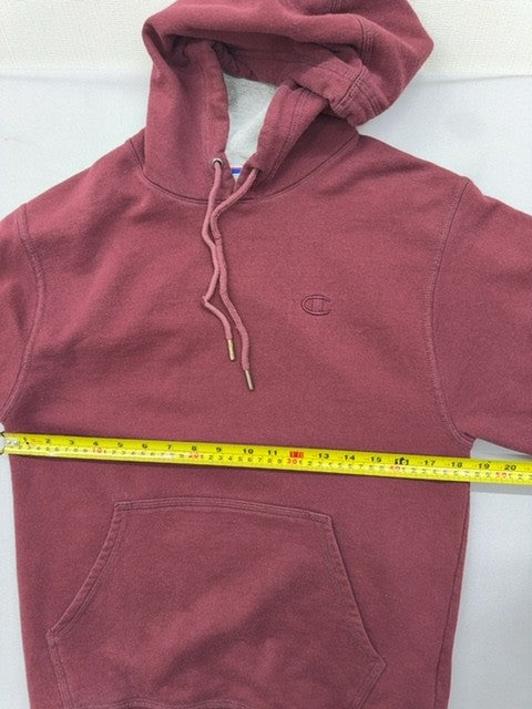 Champion Eco Men's Burgundy S Pullover Fleece Hoodie Embroidered Logo