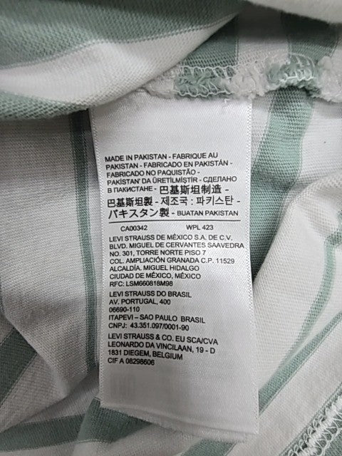 Levi's Boys White Striped Cotton T-Shirt Size M Regular Fit New