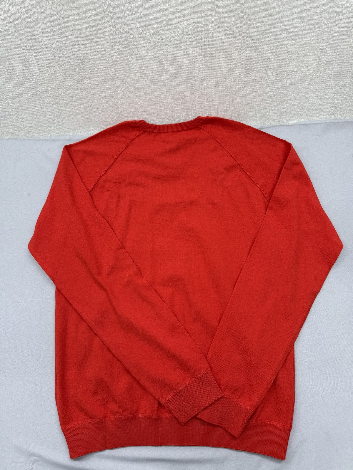 Trussardi Jeans Men's Red Cotton Pullover Sweater XXL Italy Raglan