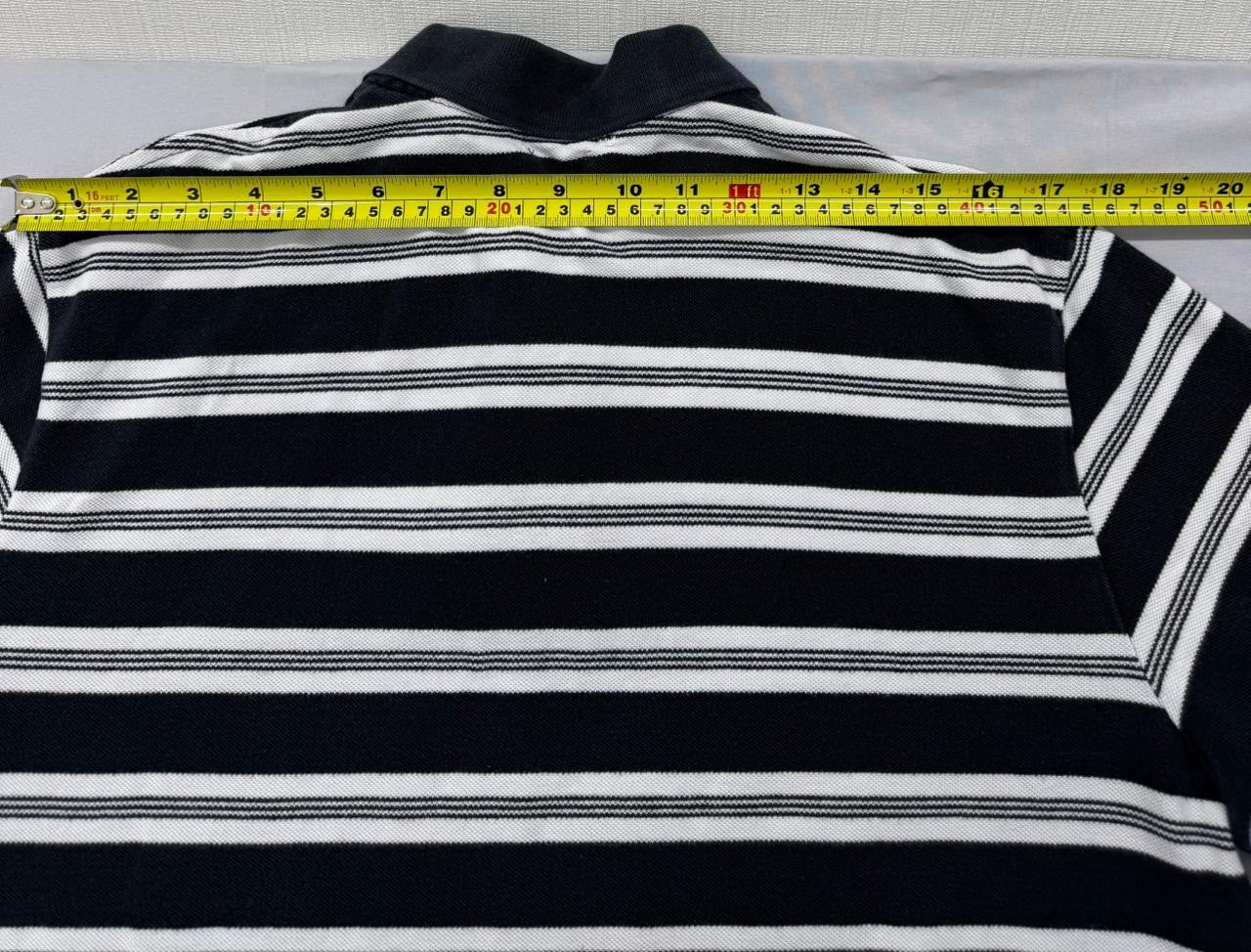 Polo Ralph Lauren Custom Fit Striped Polo Shirt XL Black White