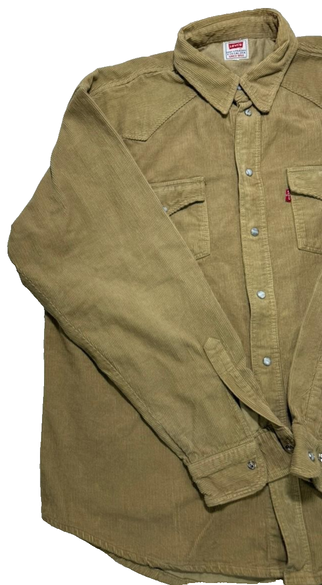 Levi'S Barstow Standard Fit Western Corduroy Shirt For Men - Size XL