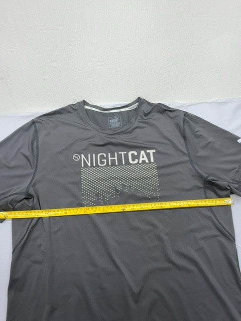 Puma Nightcat Women's XL Gray Running T-Shirt Reflective Graphic
