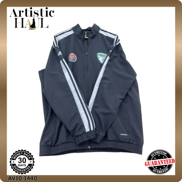 Adidas Men's Primegreen Navy Activewear Jacket XL 3-Stripes