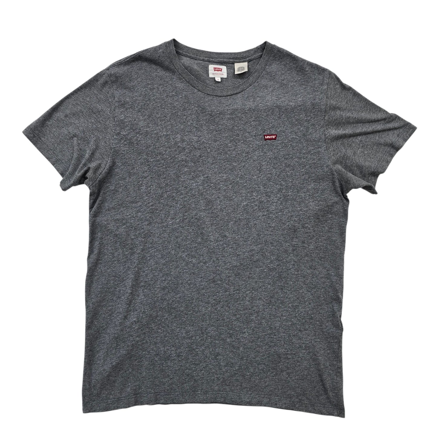 Levi's Men's Charcoal Gray Batwing Logo Short Sleeve Crew Neck T-Shirt M