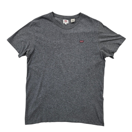 Levi's Men's Gray T-Shirt – Size M, Logo, Short Sleeve