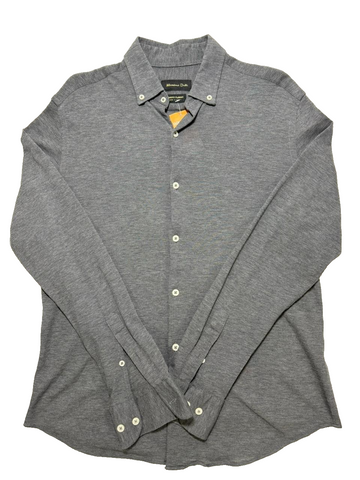 Mossimo Dutti Shirt - Large Gray Button Front Finest Fabric Preppy Casual Top