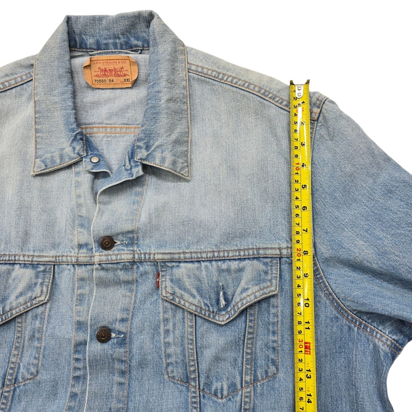 Levi's Men's Light Wash Trucker Jacket Size XXL Vintage