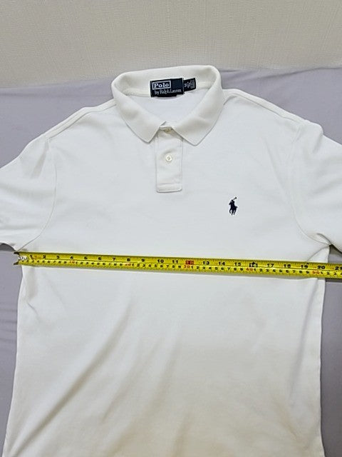 Polo Ralph Lauren Men's White Polo Shirt Size M Cotton Short Sleeve
