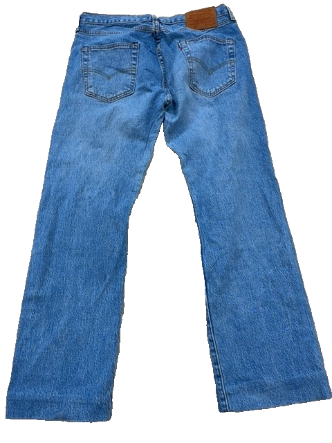 Levi's 501 Original Fit Jeans 34x30 Medium Blue Button Fly Cotton