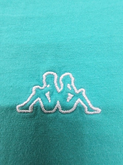 Kappa Men's Turquoise Logo Cotton T-Shirt Size L Regular Crew Neck