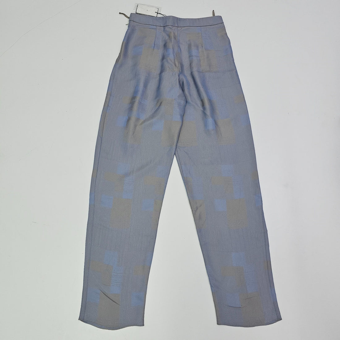 Giorgio Armani Grey L-Length High-Waisted Pleated Crepe Trousers 40 Bnwt