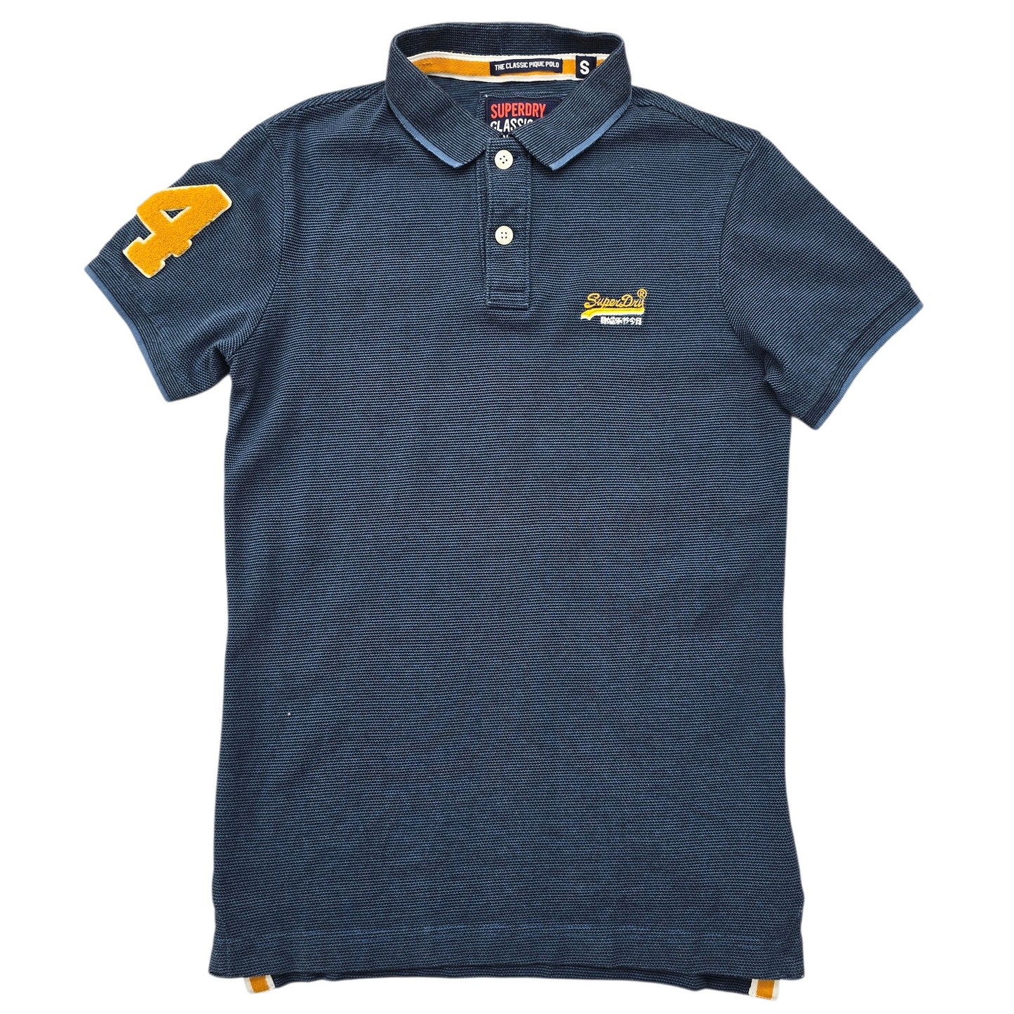 Superdry Men's Eclipse Navy Classic Pique Polo Size S