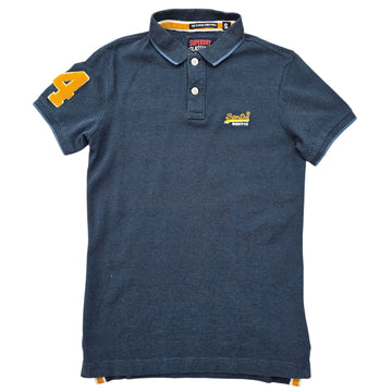 Superdry Men's Eclipse Navy Classic Pique Polo Size S