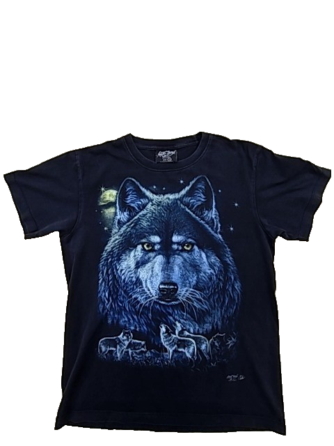 Rock Chang Unisex Black T-Shirt – Size M, Wolf Medium wolf medium, Graphic