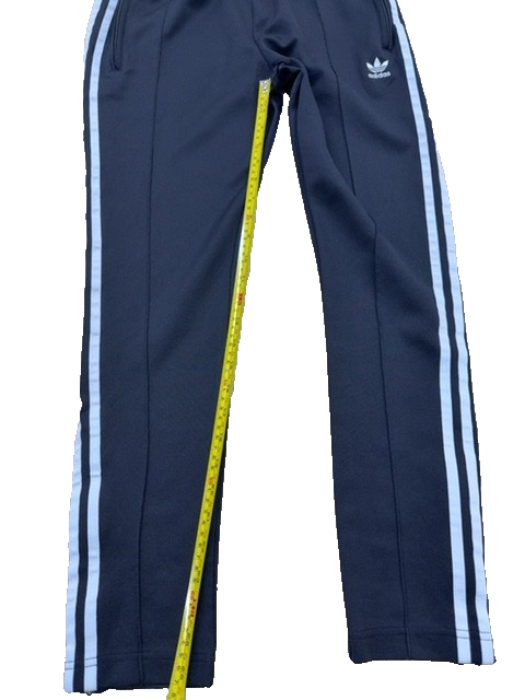 Adidas Originals Men's Navy Track Pants Size 12 UK Tapered 3-Stripes