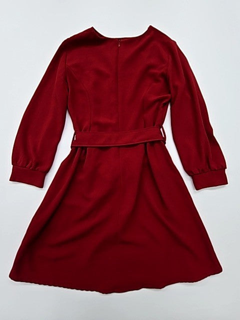 Altre Girls Burgundy Fit & Flare Dress Size 10 USA