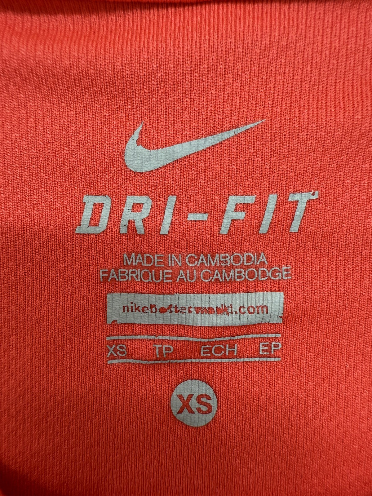 Nike Red Dri-FIT Running T-Shirt XS Men's Short Sleeve Crewneck