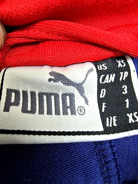 Puma Men's XS Navy Retro Color Block Full Zip Track Jacket