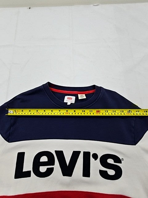 Levi's Men's Colorblock Crewneck Sweatshirt S Multi-Color Fleece