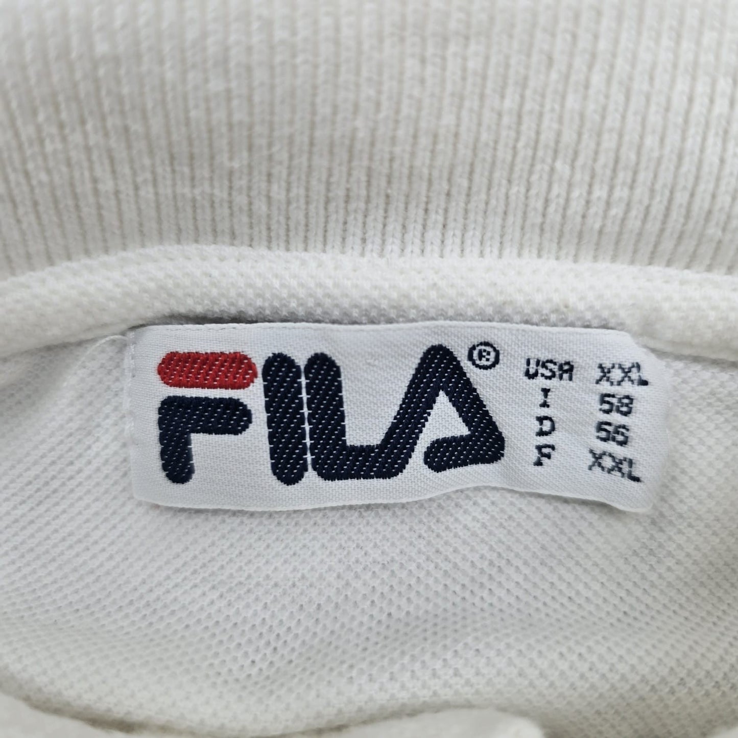 Fila Men's White Polo Shirt XL Short Sleeve Cotton Button